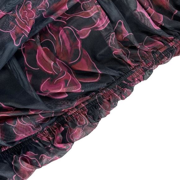 New Women’s BCBGeneration Printed Mesh Ruched Mini Dress Size 8 - Picture 6 of 8